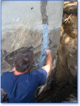 Real Dry foundation crack repairing