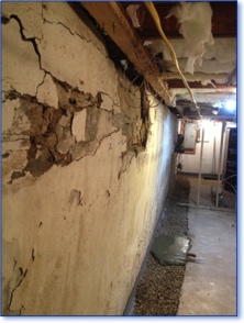 Collapsing basement wall